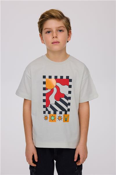 Nebbati Erkek Çocuk Bej TshirtNebbati Erkek Çocuk Bej Tshirt