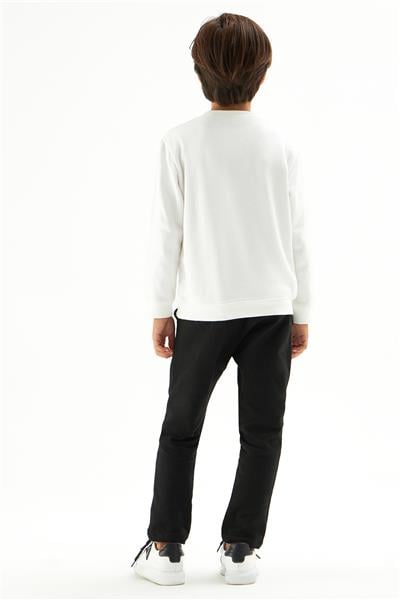 Nebbati Erkek Çocuk Beyaz Sweatshirt