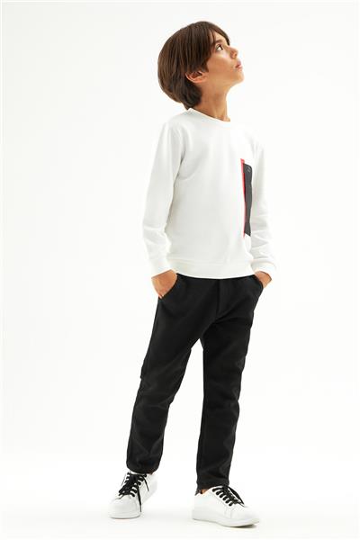 Nebbati Erkek Çocuk Beyaz Sweatshirt