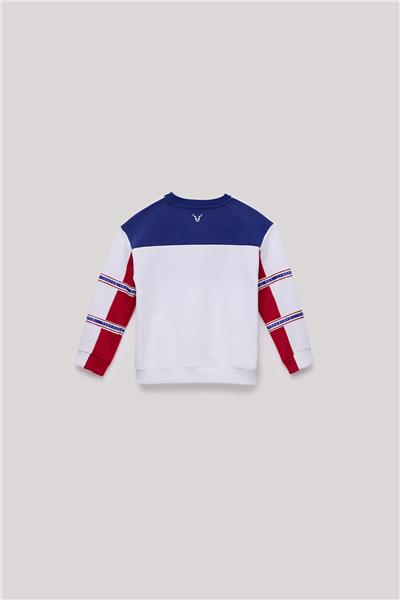 Nebbati Erkek Çocuk Beyaz Sweatshirt