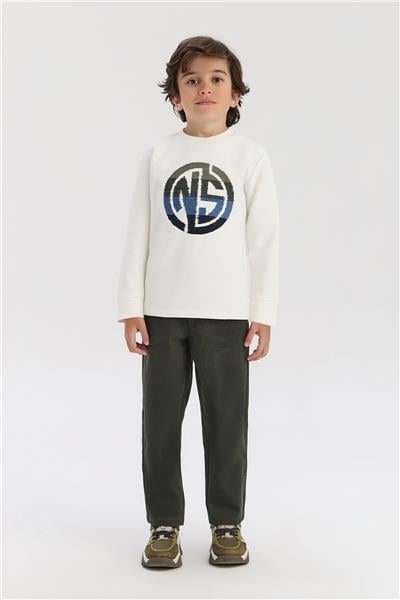 Nebbati Boy White SweatshirtNebbati Boy White Sweatshirt