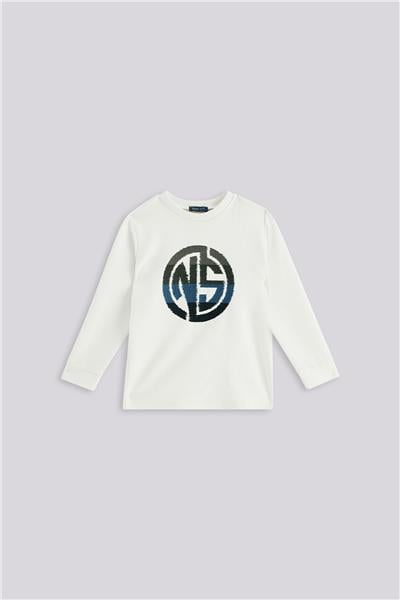 Nebbati Boy White SweatshirtNebbati Boy White Sweatshirt