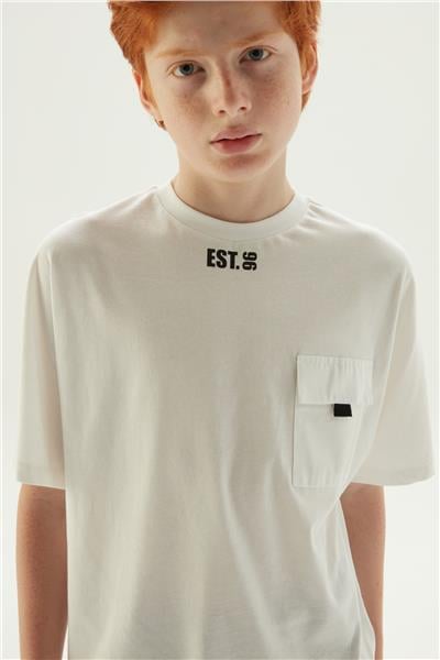Nebbati Erkek Çocuk Beyaz T-Shirt