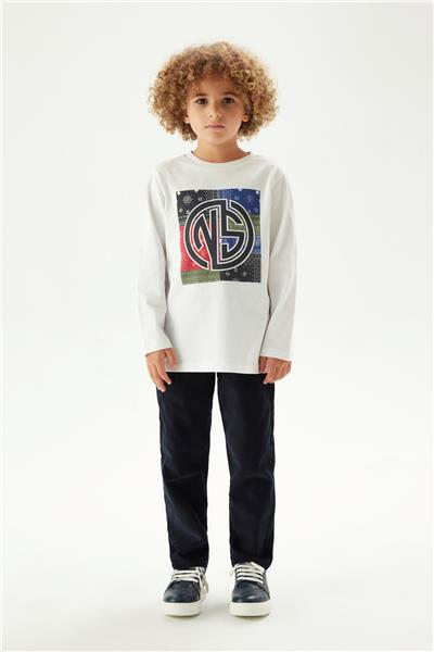 Nebbati Erkek Çocuk Beyaz T-Shirt