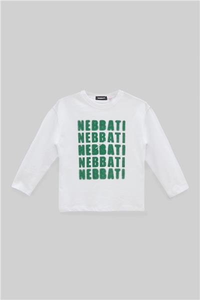 Nebbati Erkek Çocuk Beyaz T-Shirt