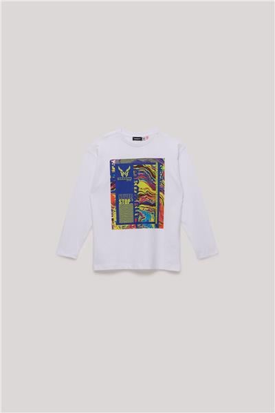 Nebbati Erkek Çocuk Beyaz T-Shirt