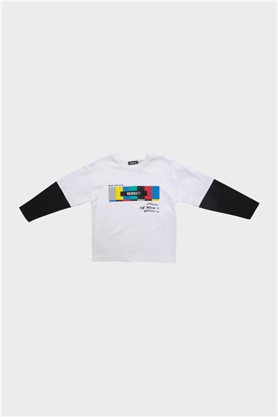 Nebbati Erkek Çocuk Beyaz T-Shirt