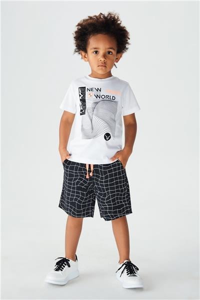 Nebbati Erkek Çocuk Beyaz T-Shirt