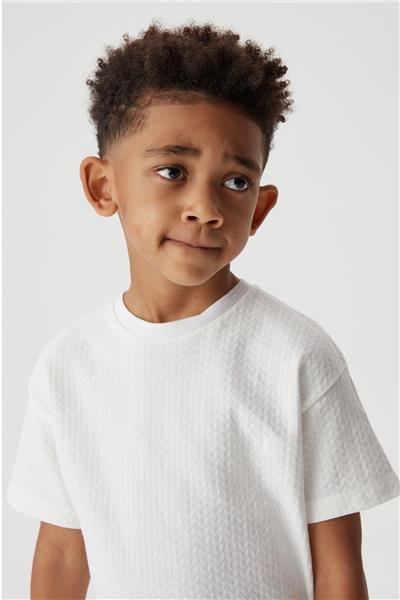 Nebbati Erkek Çocuk Beyaz T-Shirt