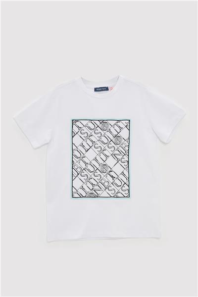 Nebbati Erkek Çocuk Beyaz T-Shirt