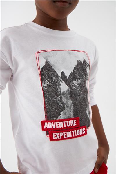 Nebbati Erkek Çocuk Beyaz T-Shirt