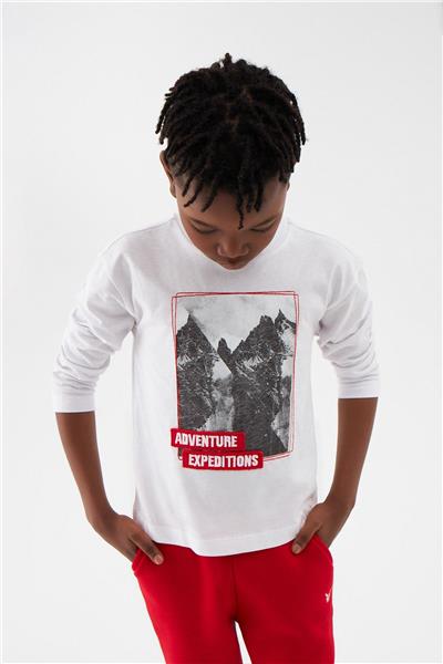 Nebbati Erkek Çocuk Beyaz T-Shirt