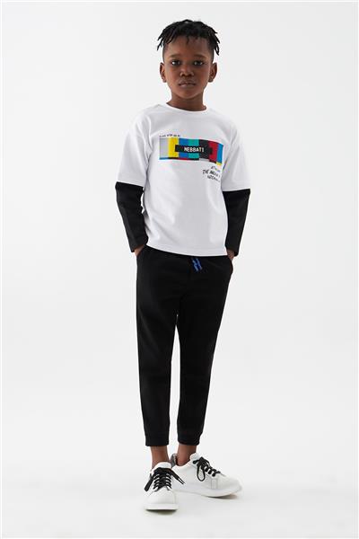 Nebbati Erkek Çocuk Beyaz T-Shirt