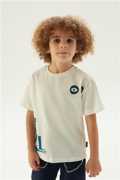 Nebbati Erkek Çocuk Beyaz T-Shirt