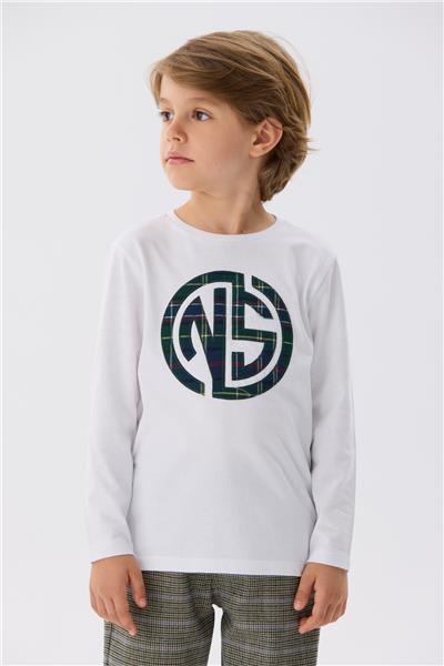 Nebbati Erkek Çocuk Beyaz T-Shirt
