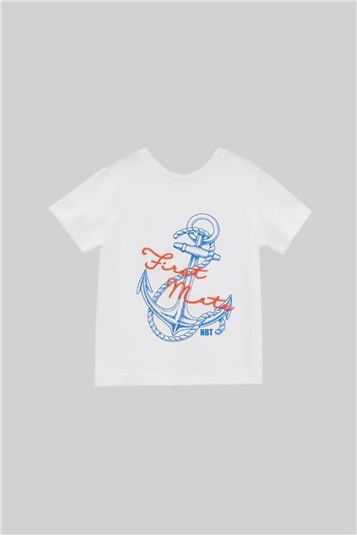 Nebbati Erkek Çocuk Beyaz T-Shirt