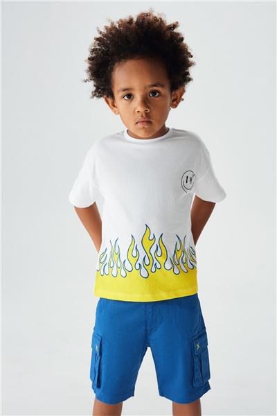 Nebbati Erkek Çocuk Beyaz T-Shirt