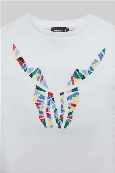 Nebbati Erkek Çocuk Beyaz T-Shirt