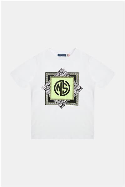 Nebbati Erkek Çocuk Beyaz T-Shirt