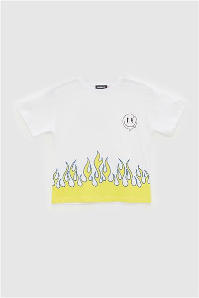 Nebbati Erkek Çocuk Beyaz T-Shirt