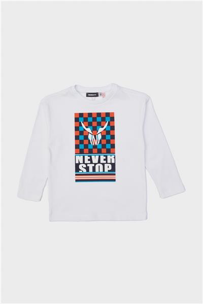 Nebbati Erkek Çocuk Beyaz T-Shirt