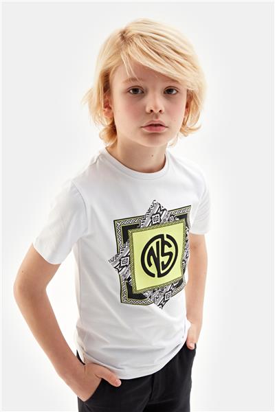 Nebbati Erkek Çocuk Beyaz T-Shirt