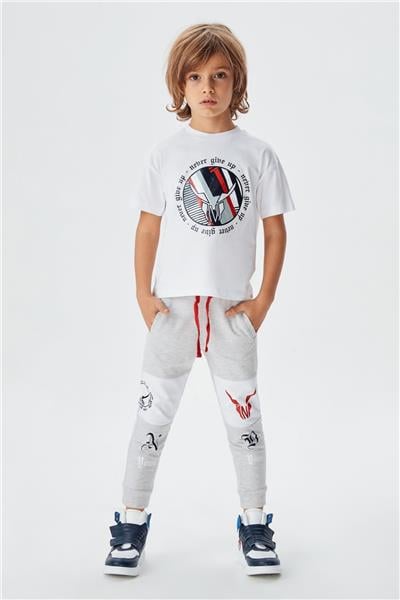 Nebbati Erkek Çocuk Beyaz T-Shirt