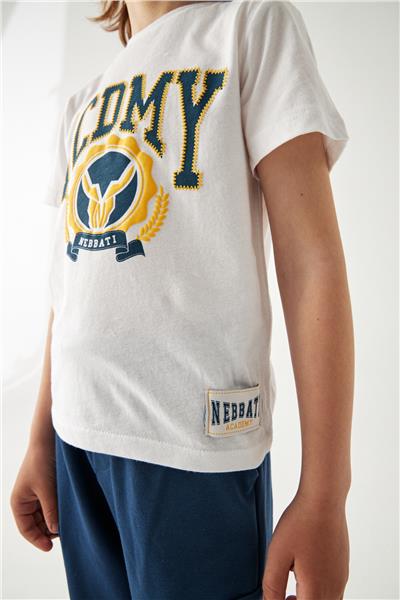 Nebbati Erkek Çocuk Beyaz T-Shirt