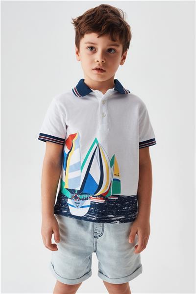 Nebbati Erkek Çocuk Beyaz T-Shirt
