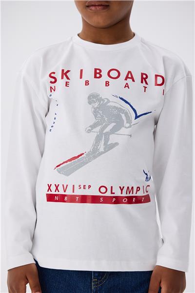 Nebbati Erkek Çocuk Beyaz T-Shirt