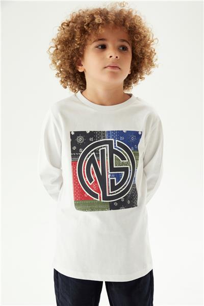 Nebbati Erkek Çocuk Beyaz T-Shirt