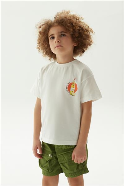 Nebbati Erkek Çocuk Beyaz T-Shirt