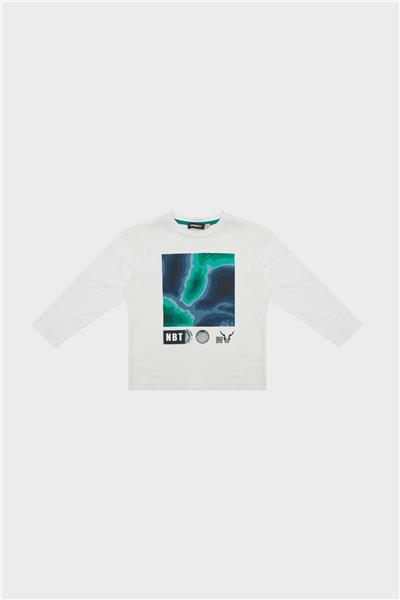Nebbati Erkek Çocuk Beyaz Tshirt