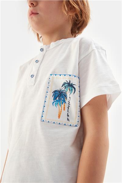 Nebbati Erkek Çocuk Beyaz Tshirt