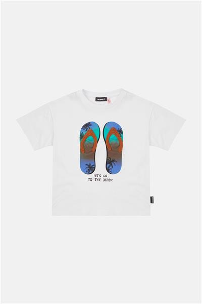 Nebbati Erkek Çocuk Beyaz Tshirt