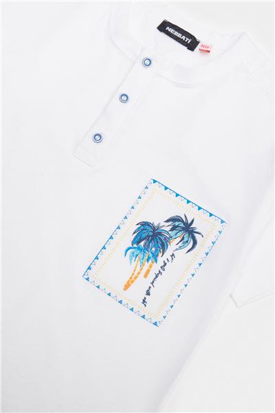 Nebbati Erkek Çocuk Beyaz Tshirt