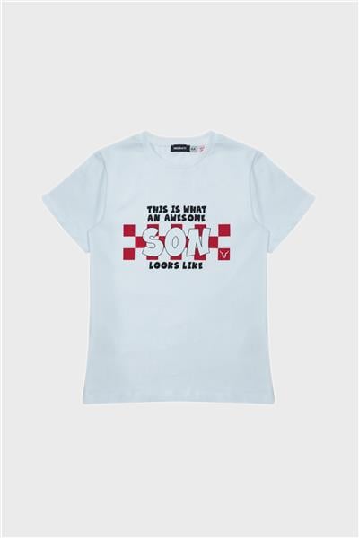 Nebbati Erkek Çocuk Beyaz Tshirt