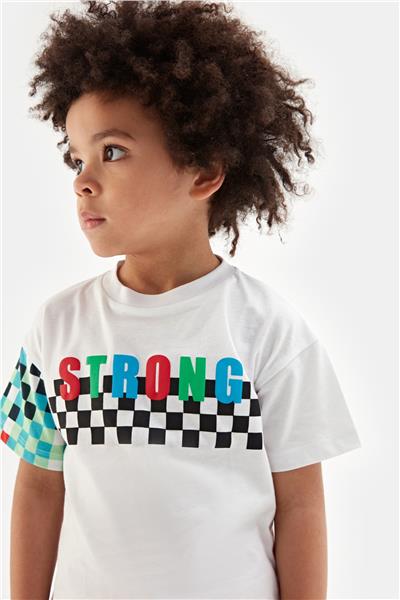 Nebbati Erkek Çocuk Beyaz Tshirt