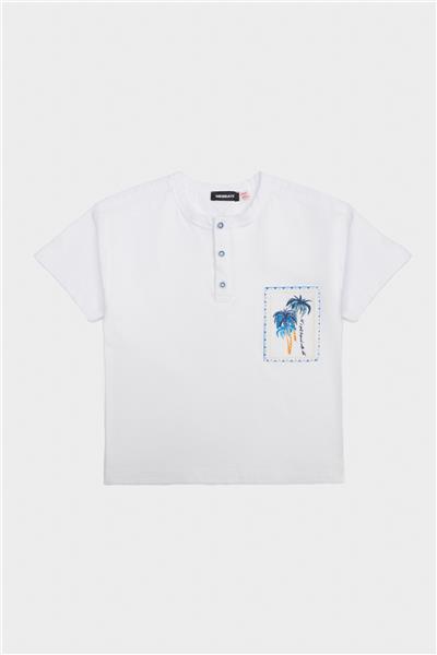 Nebbati Erkek Çocuk Beyaz Tshirt