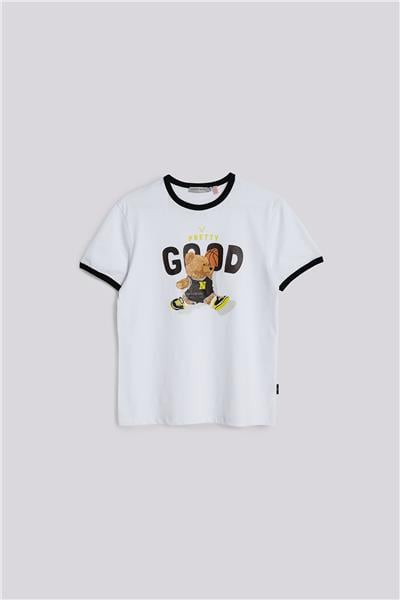 Nebbati Erkek Çocuk Beyaz TshirtNebbati Erkek Çocuk Beyaz Tshirt