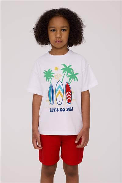 Nebbati Erkek Çocuk Beyaz TshirtNebbati Erkek Çocuk Beyaz Tshirt