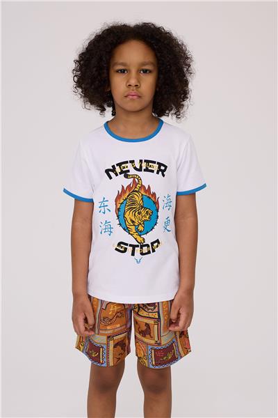 Nebbati Erkek Çocuk Beyaz TshirtNebbati Erkek Çocuk Beyaz Tshirt