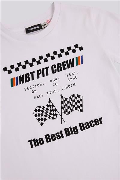 Nebbati Erkek Çocuk Beyaz TshirtNebbati Erkek Çocuk Beyaz Tshirt