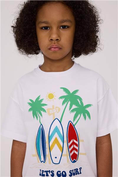 Nebbati Erkek Çocuk Beyaz TshirtNebbati Erkek Çocuk Beyaz Tshirt
