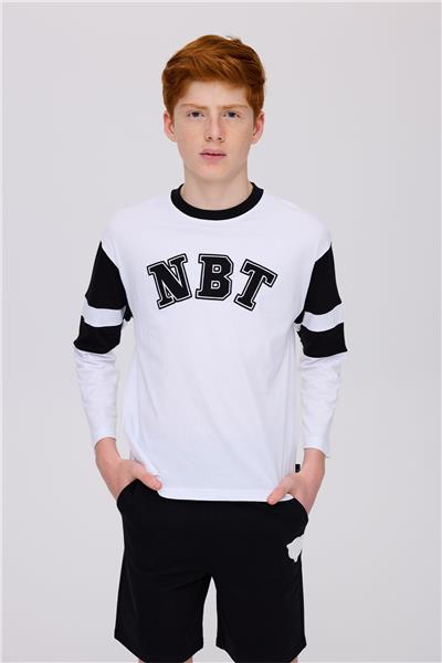 Nebbati Erkek Çocuk Beyaz TshirtNebbati Erkek Çocuk Beyaz Tshirt