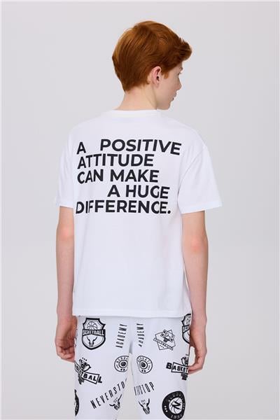 Nebbati Erkek Çocuk Beyaz TshirtNebbati Erkek Çocuk Beyaz Tshirt