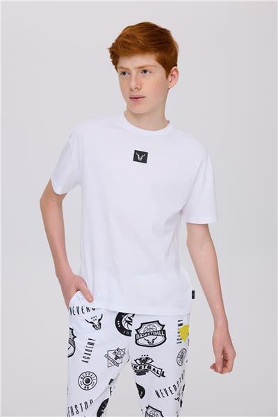 Nebbati Erkek Çocuk Beyaz TshirtNebbati Erkek Çocuk Beyaz Tshirt