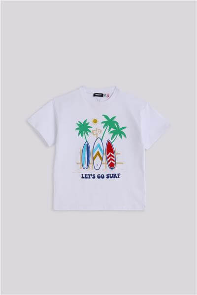 Nebbati Erkek Çocuk Beyaz TshirtNebbati Erkek Çocuk Beyaz Tshirt