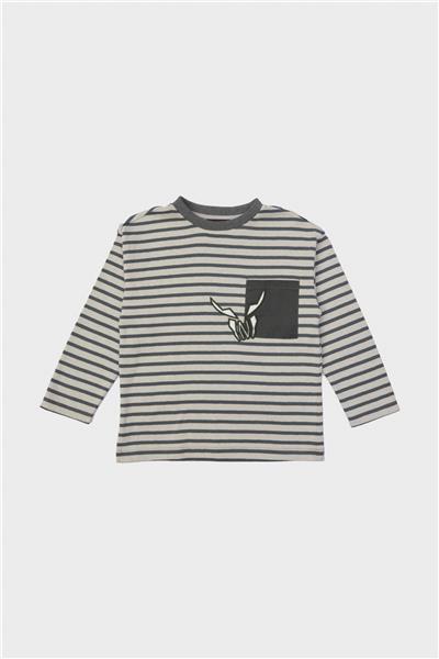 Nebbati Erkek Çocuk Çizgili T-Shirt