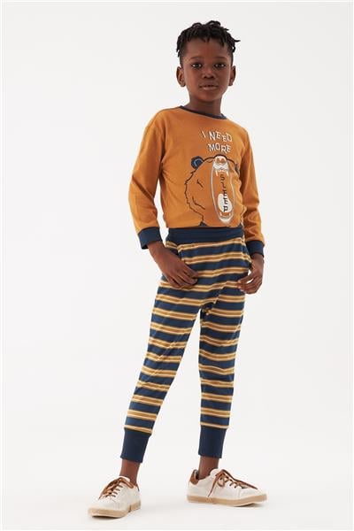 Nebbati Erkek Çocuk Desenli Pijama Takımı